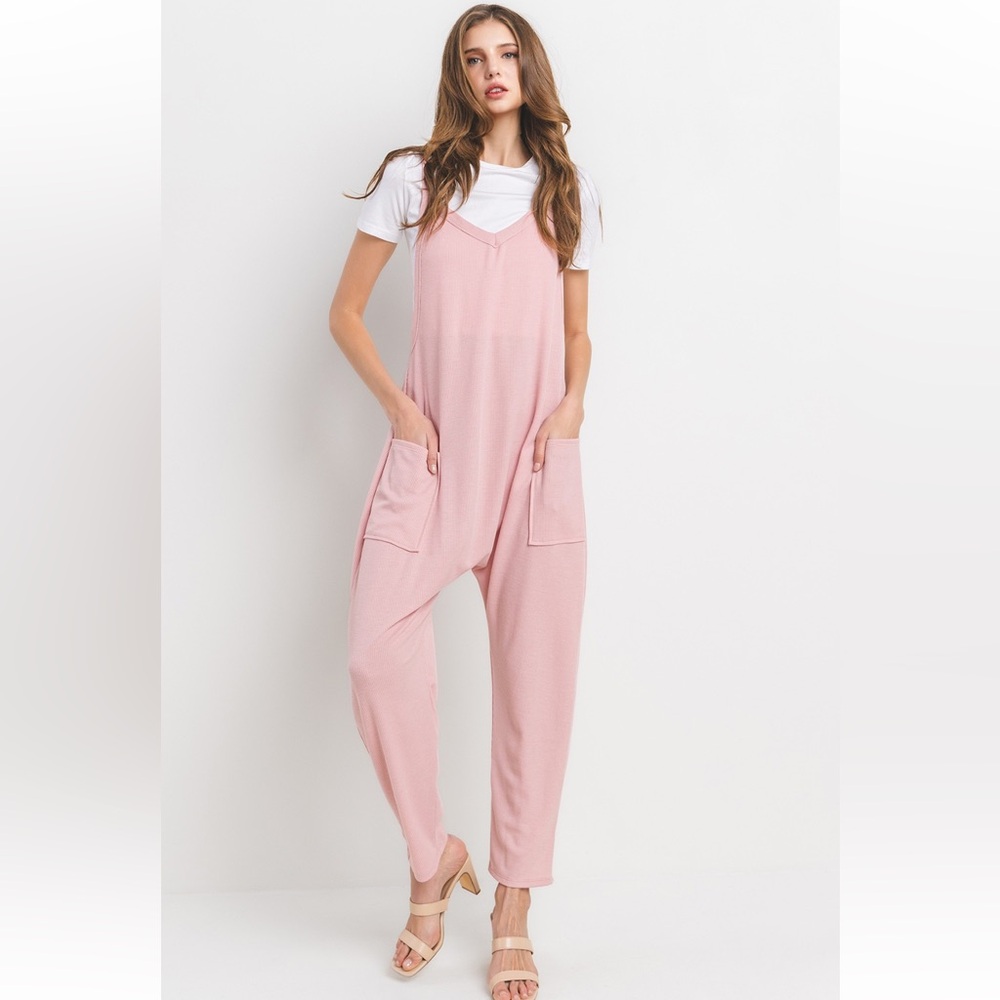 11 Rachel Boho Solid Harem Jumpsuit